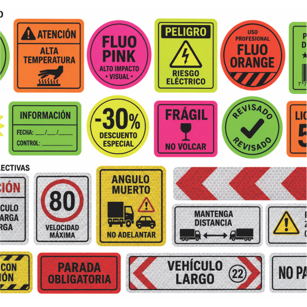AUTOADHESIVOS ESPECIALES, DE SEGURIDAD INDUSTRIAL Y SEÑALETICA